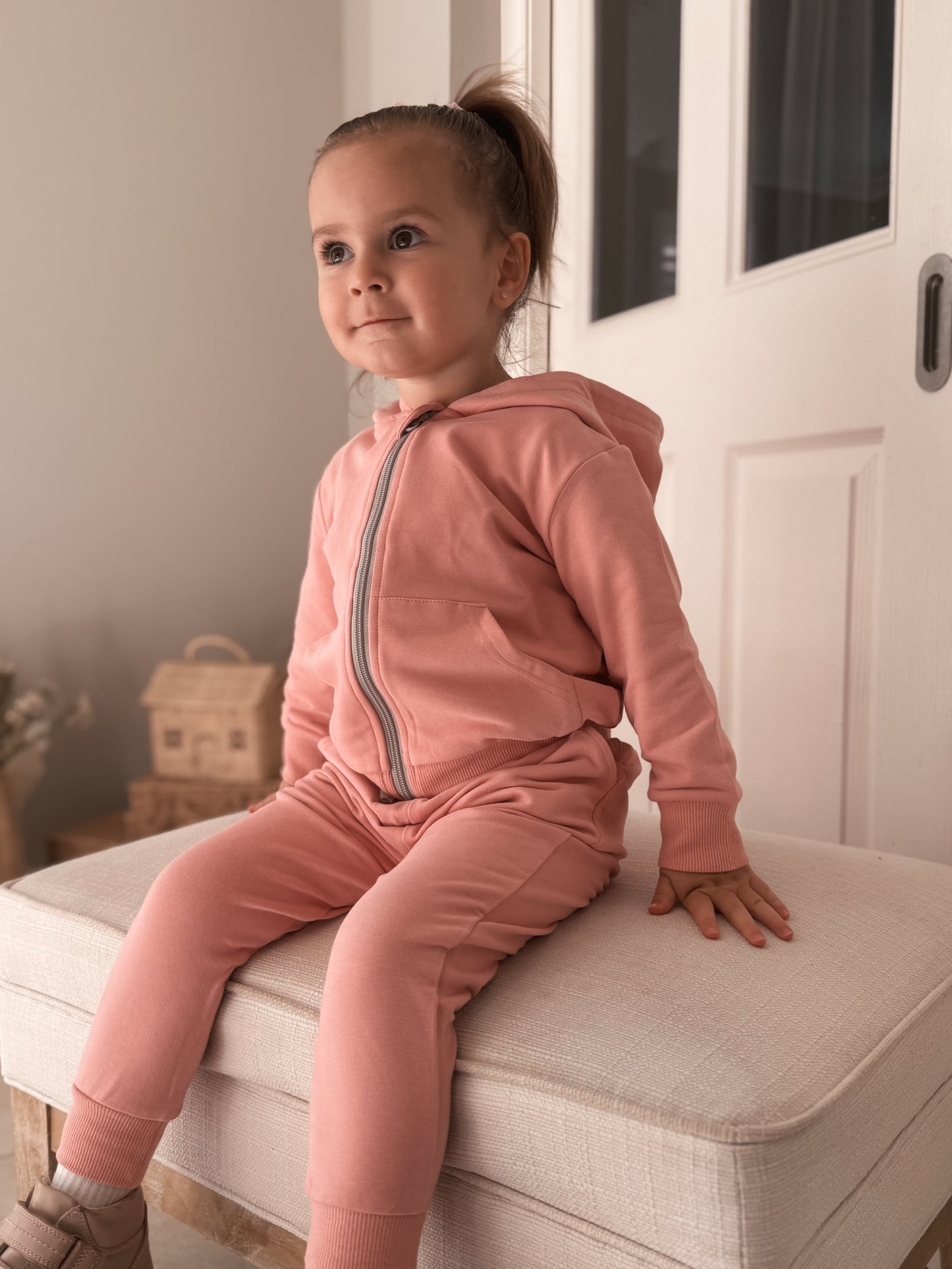 Candyfloss Organic Cotton Zip Up Hoody Tracksuit Set