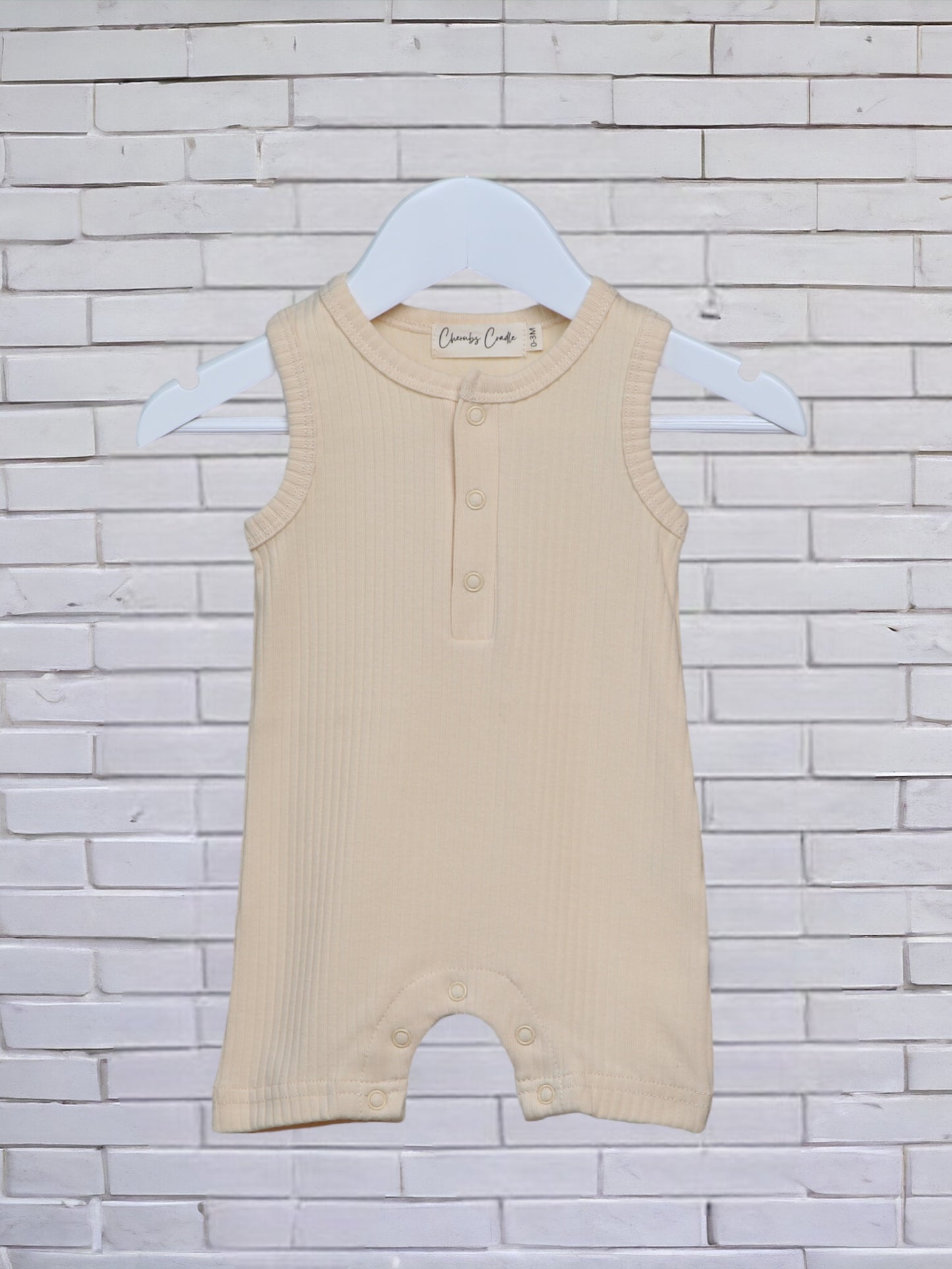 Buttercream Ribbed Sleeveless Bodysuit