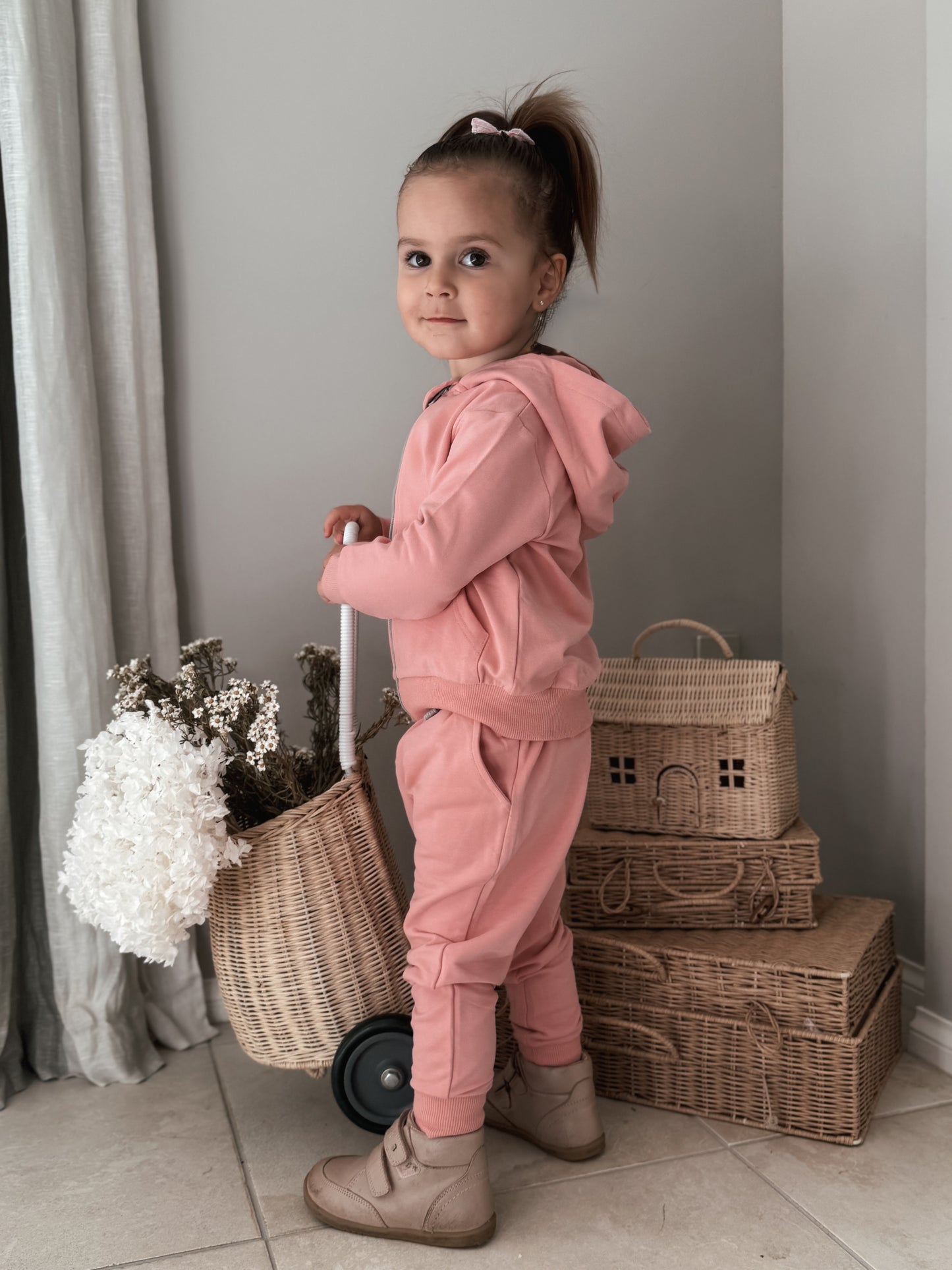 Candyfloss Organic Cotton Zip Up Hoody Tracksuit Set